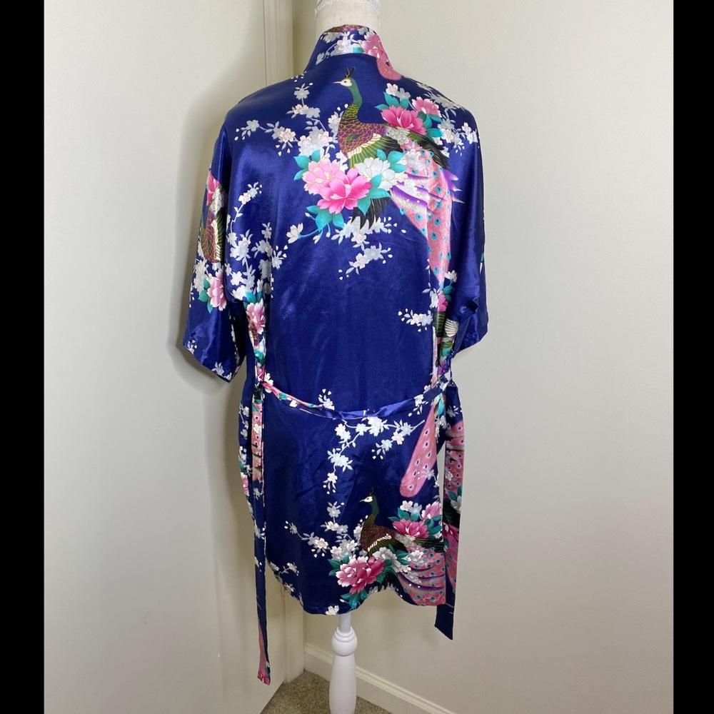 Blue Satin Robe - Picture 5 of 5